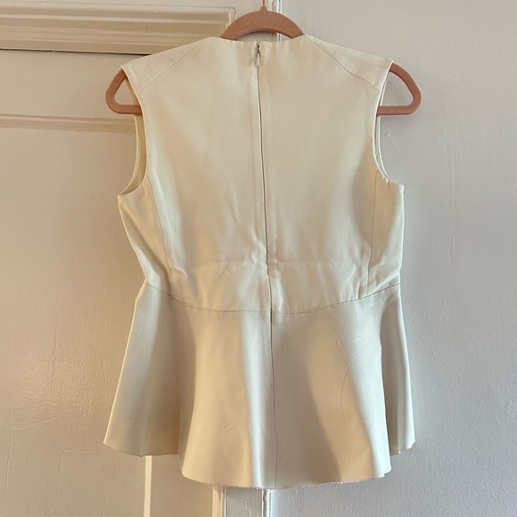 Old Céline Phoebe Philo 2012 White Peplum Sleeveless Fitted Top - Picture 5 of 8